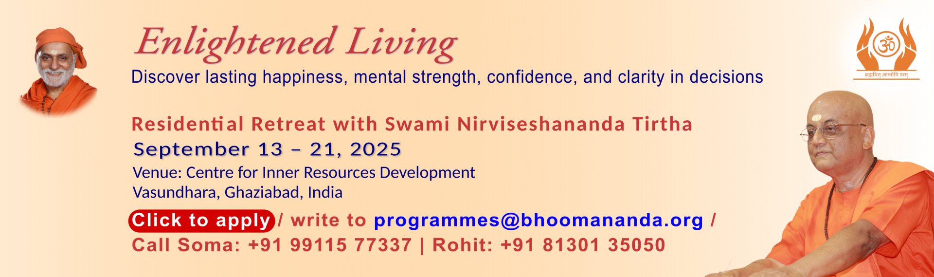 Enlightened Living Retreat – a transformative spiritual gathering offering guidance, meditation, and self-discovery practices for a fulfilling life.